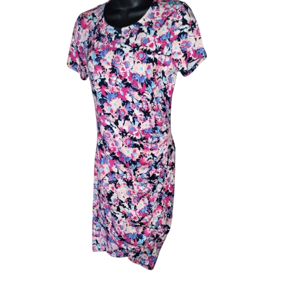 P.S. Kate dress, great condition size small short sleeve faux wrap floral